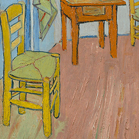 Vincent van Gogh. <em>The Bedroom</em> (Chair detail), 1888. Van Gogh Museum, Amsterdam (Vincent van Gogh Foundation).
