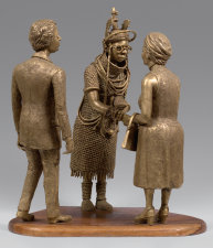 Oba Akenzua II Greeting Queen Elizabeth II