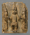 Plaque of a Seated Oba with Attendants