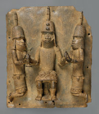 Plaque of a Seated Oba with Attendants