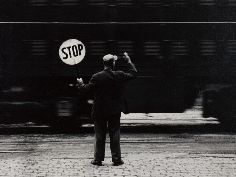 Simpson Kalisher, A Railroad Crossing, c. 1957