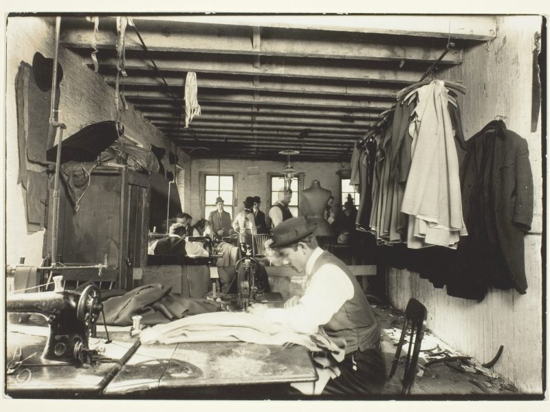 Lewis Hine, Old Time Garment Shop, New York City, 1912