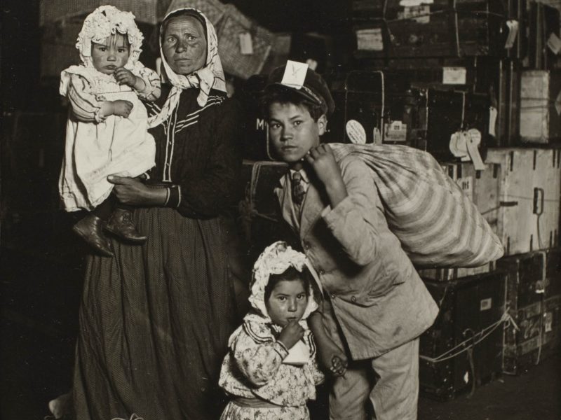 Lewis Wickes Hine American, 1874–1940 Italian Family Seeking Lost Baggage, Ellis Island, 1905 Gelatin silver print 17.4 x 12.5 cm (image); 19.6 x 17 cm (paper) Gift of David Vestal 1965.349