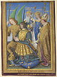 Louis XII Kneeling in Prayer Accompanied by Saint Michael, Saint Charlemagne, Saint Louis, and Saint Denis; a full-page miniature removed from the Hours of Louis XII
