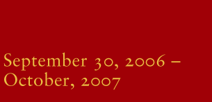September 30, 2006 - April 1, 2007