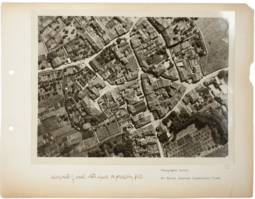 Plate 12. Enlargement of preceding plate, from an album of World War I aerial photography assembled by Edward Steichen, in the collection of the Art Institute of Chicago.