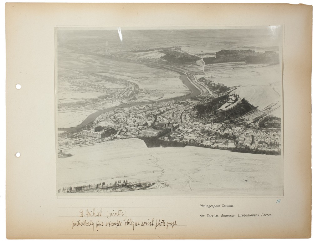 Plate 18. St. Mihiel (winter), from an album of World War I aerial photography assembled by Edward Steichen, in the collection of the Art Institute of Chicago.