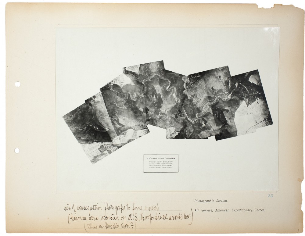 Plate 22. Set of consecutive photographs [Germany], from an album of World War I aerial photography assembled by Edward Steichen, in the collection of the Art Institute of Chicago.