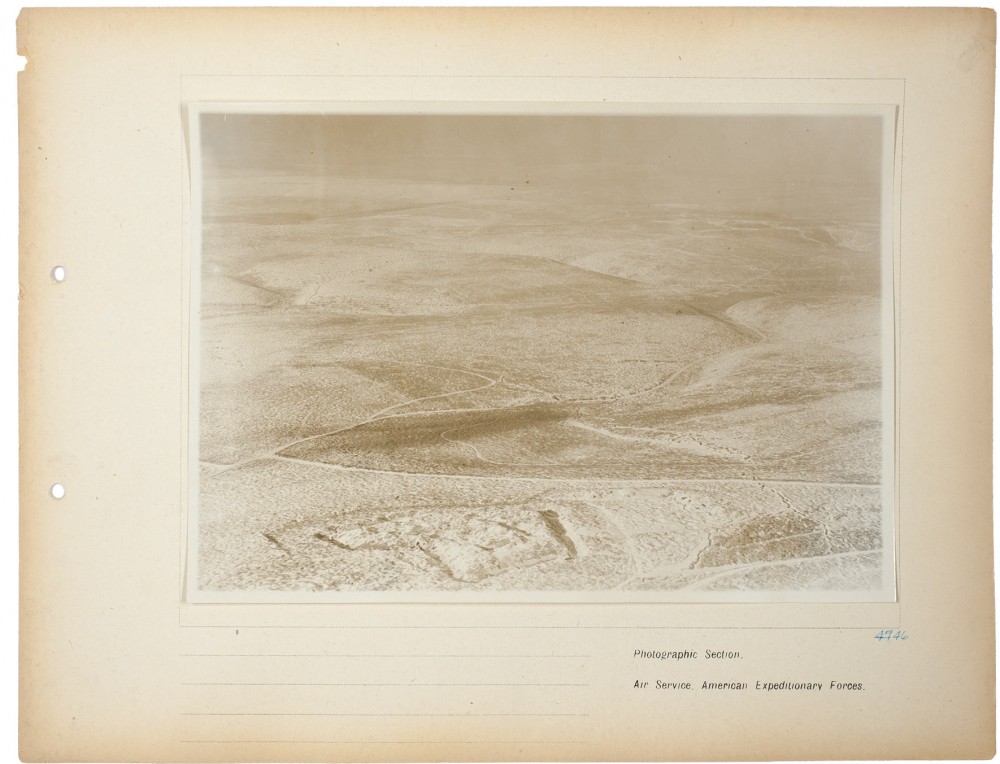 Plate 46. Untitled, from an album of World War I aerial photography assembled by Edward Steichen, in the collection of the Art Institute of Chicago.