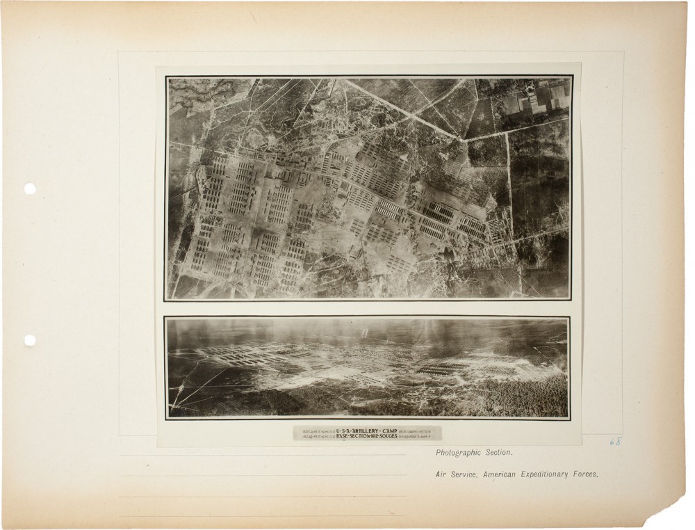 Plate 68. Untitled [Souge], from an album of World War I aerial photography assembled by Edward Steichen, in the collection of the Art Institute of Chicago.