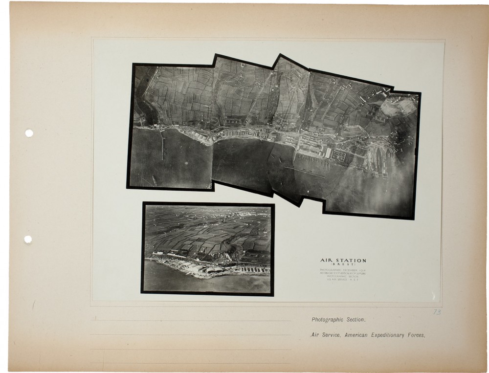 Plate 73. Untitled [Brest], from an album of World War I aerial photography assembled by Edward Steichen, in the collection of the Art Institute of Chicago.