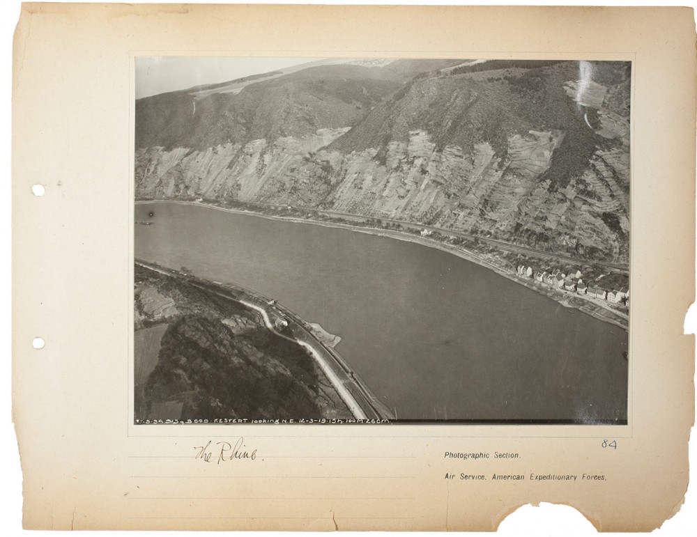 Plate 84. The Rhine, from an album of World War I aerial photography assembled by Edward Steichen, in the collection of the Art Institute of Chicago.