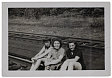 Untitled (Summer 1943, Strausberg, PA., Railroad Station at Cherry Valley, L to R: Renee, Renata, Elaine)